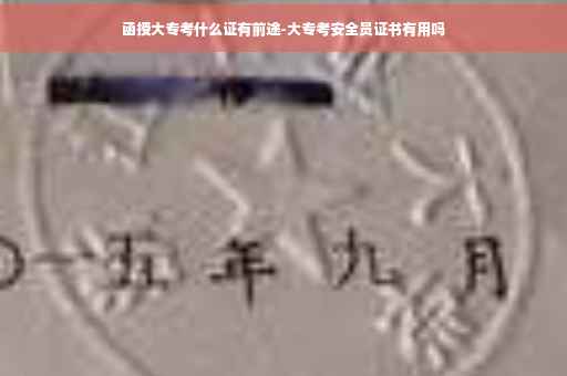 函授大专考什么证有前途-大专考安全员证书有用吗
