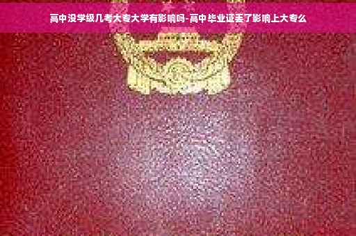 高中没学级几考大专大学有影响吗-高中毕业证丢了影响上大专么