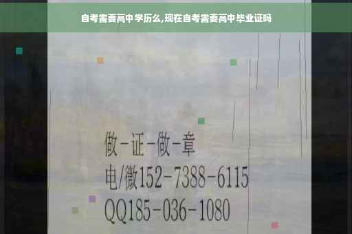 自考需要高中学历么,现在自考需要高中毕业证吗