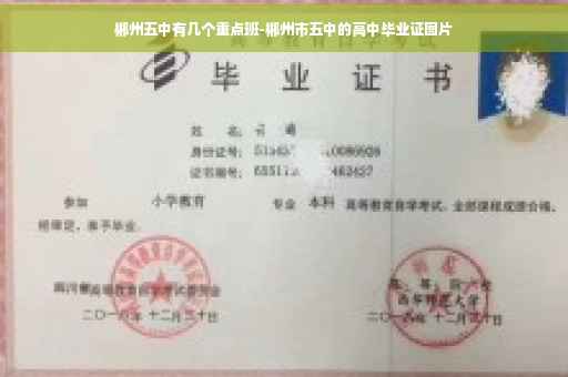 郴州五中有几个重点班-郴州市五中的高中毕业证图片