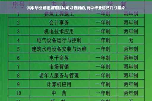 高中毕业证哪里有照片可以查到的,高中毕业证贴几寸照片