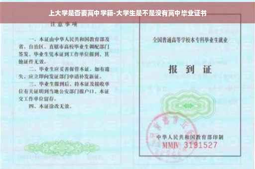 上大学是否要高中学籍-大学生是不是没有高中毕业证书