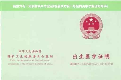 新东方有一年制的高中毕业证吗(新东方有一年制的高中毕业证吗知乎)