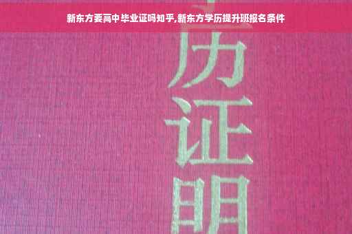 新东方要高中毕业证吗知乎,新东方学历提升班报名条件
