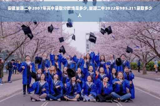 安徽巢湖二中2007年高中录取分数线是多少,巢湖二中2022年985.211录取多少人