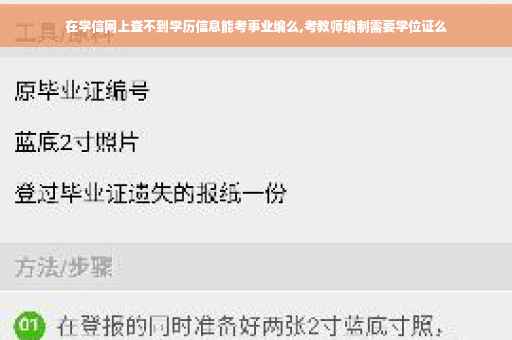 在学信网上查不到学历信息能考事业编么,考教师编制需要学位证么