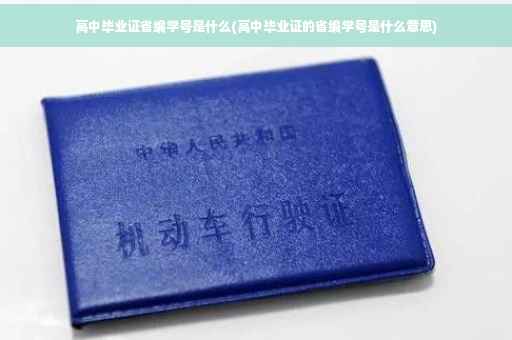 高中毕业证省编学号是什么(高中毕业证的省编学号是什么意思) 高中毕业证省编学号是什么(高中毕业证的省编学号是什么意思)