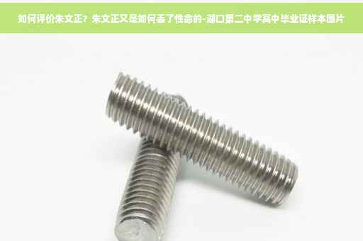如何评价朱文正？朱文正又是如何丢了性命的-湖口第二中学高中毕业证样本图片
