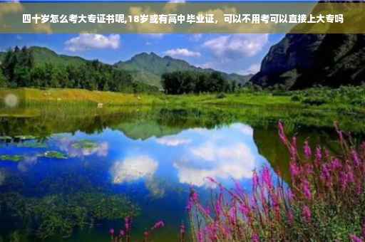 四十岁怎么考大专证书呢,18岁或有高中毕业证，可以不用考可以直接上大专吗