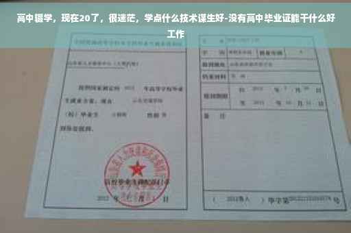 高中辍学，现在20了，很迷茫，学点什么技术谋生好-没有高中毕业证能干什么好工作