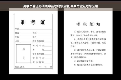 高中毕业证必须填学籍号吗怎么填,高中毕业证号怎么填