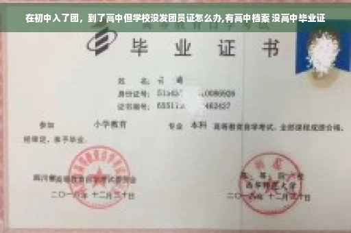 在初中入了团，到了高中但学校没发团员证怎么办,有高中档案 没高中毕业证