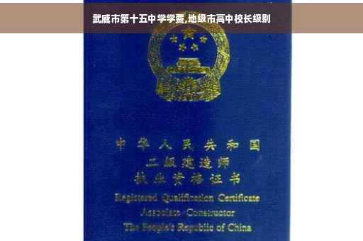 武威市第十五中学学费,地级市高中校长级别