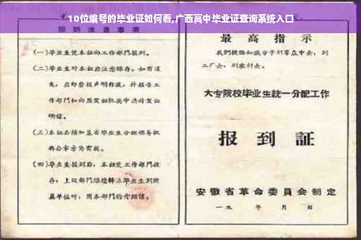 10位编号的毕业证如何看,广西高中毕业证查询系统入口