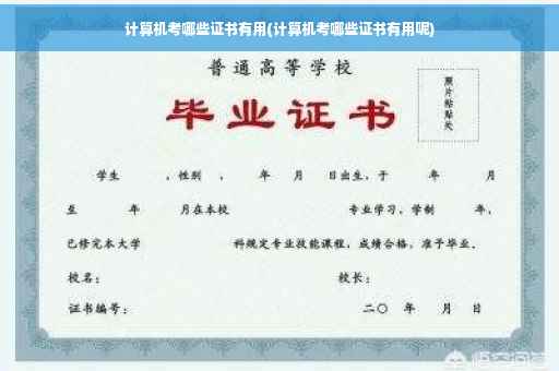 计算机考哪些证书有用(计算机考哪些证书有用呢)