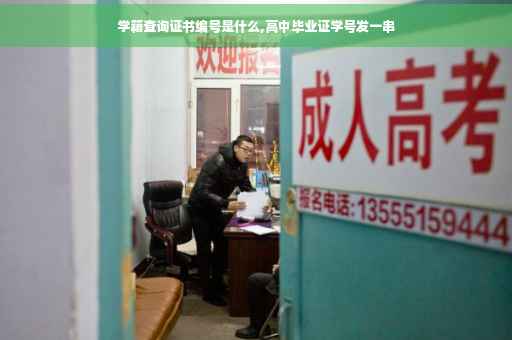 学籍查询证书编号是什么,高中毕业证学号发一串