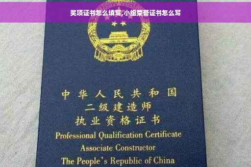 奖项证书怎么填写,小组荣誉证书怎么写