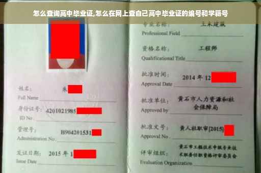 怎么查询高中毕业证,怎么在网上查自己高中毕业证的编号和学籍号