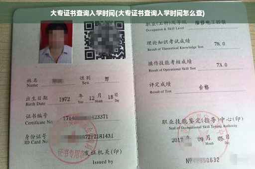 大专证书查询入学时间(大专证书查询入学时间怎么查)