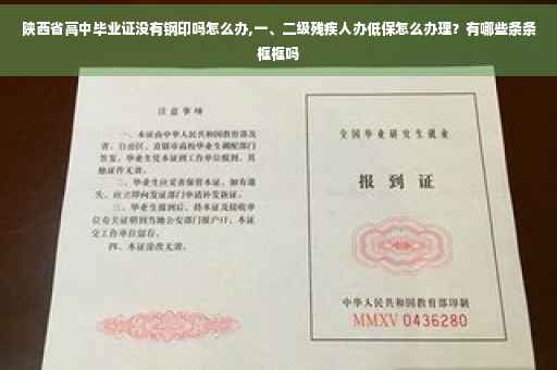 陕西省高中毕业证没有钢印吗怎么办,一、二级残疾人办低保怎么办理？有哪些条条框框吗