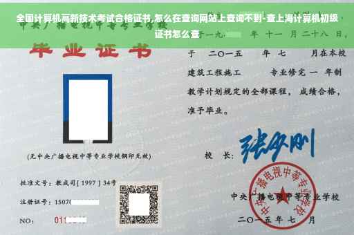 全国计算机高新技术考试合格证书,怎么在查询网站上查询不到-查上海计算机初级证书怎么查