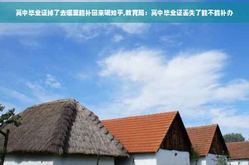 高中毕业证掉了去哪里能补回来呢知乎,教育局：高中毕业证丢失了能不能补办