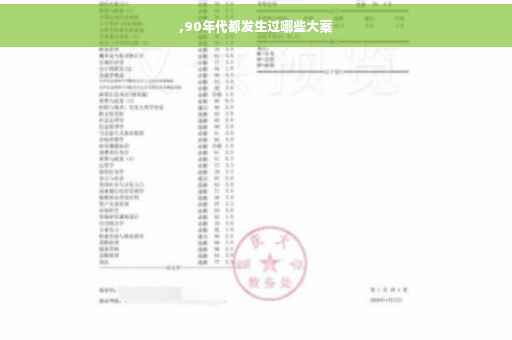,90年代都发生过哪些大案