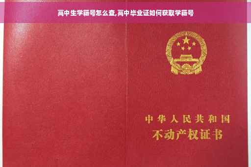 高中生学籍号怎么查,高中毕业证如何获取学籍号