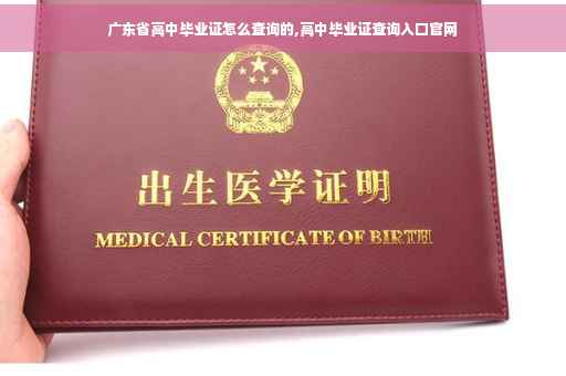 广东省高中毕业证怎么查询的,高中毕业证查询入口官网
