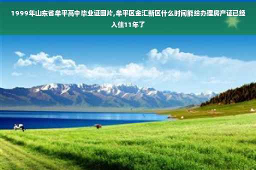 1999年山东省牟平高中毕业证图片,牟平区金汇新区什么时间能给办理房产证已经入住11年了
