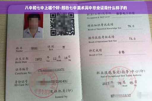 八中和七中上哪个好-邢台七中美术高中毕业证是什么样子的