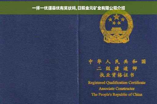 一师一优课县优有奖状吗,日照金元矿业有限公司介绍