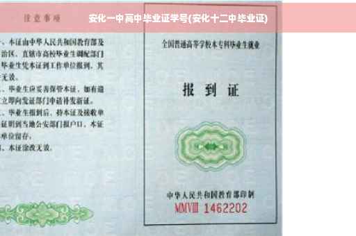 安化一中高中毕业证学号(安化十二中毕业证)