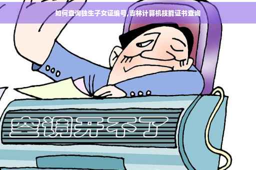 如何查询独生子女证编号,吉林计算机技能证书查询
