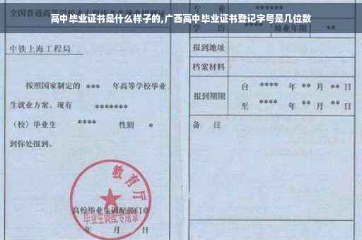 高中毕业证书是什么样子的,广西高中毕业证书登记字号是几位数