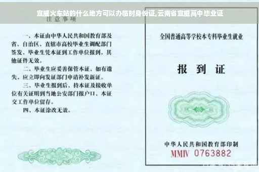 宣威火车站的什么地方可以办临时身份证,云南省宣威高中毕业证