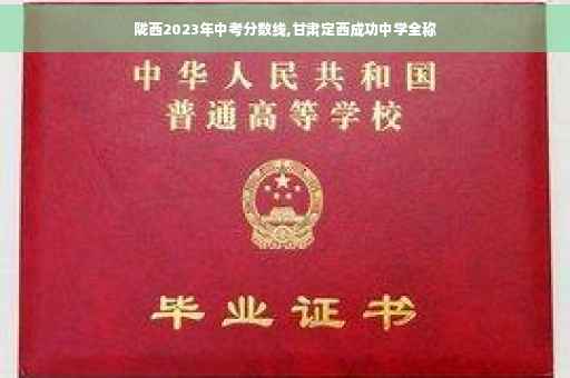 陇西2023年中考分数线,甘肃定西成功中学全称