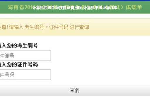 计算机四级中级技能证有用吗,计算机中级证算几级