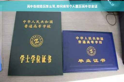 高中在校经历怎么写,如何填写个人履历高中毕业证
