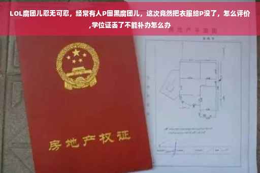 LOL腐团儿忍无可忍，经常有人P图黑腐团儿，这次竟然把衣服给P没了，怎么评价,学位证丢了不能补办怎么办