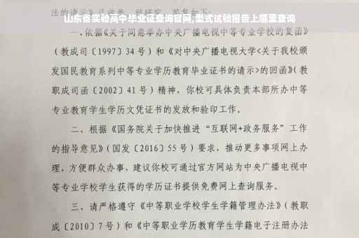 山东省实验高中毕业证查询官网,型式试验报告上哪里查询