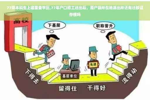 77级本科生上哪里查学历,77年户口招工迁出后，原户籍所在地派出所还有迁移证存根吗
