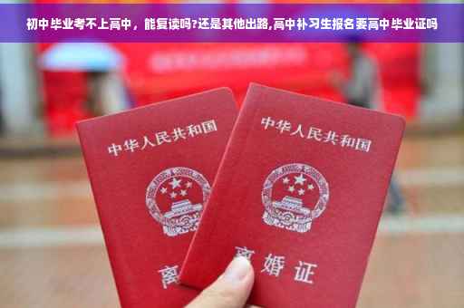 初中毕业考不上高中，能复读吗?还是其他出路,高中补习生报名要高中毕业证吗