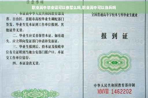 职业高中毕业证可以参军么吗,职业高中可以当兵吗