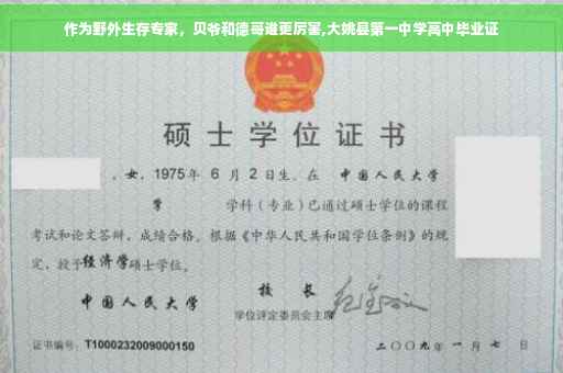 作为野外生存专家，贝爷和德哥谁更厉害,大姚县第一中学高中毕业证