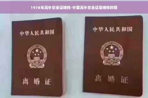 1978年高中毕业证啥样-中国高中毕业证是啥样的啊