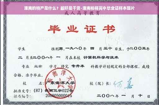 潼南的特产是什么？最好是干货-潼南柏梓高中毕业证样本图片