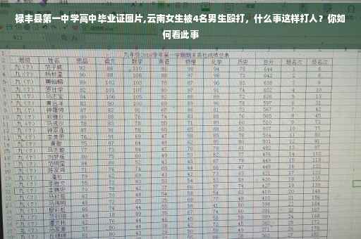 禄丰县第一中学高中毕业证图片,云南女生被4名男生殴打，什么事这样打人？你如何看此事