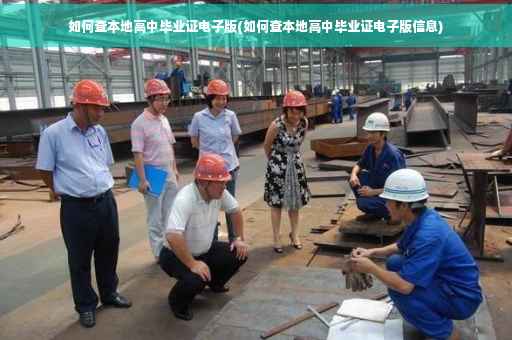 如何查本地高中毕业证电子版(如何查本地高中毕业证电子版信息)