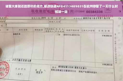 诸暨大唐附近能野钓的地方,邮政快递NF04113409031在杭州停留了一天什么时候转一站